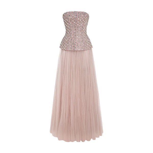 Pleated Silk-Tulle Skirt