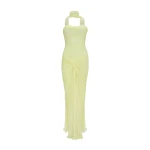 Marmar Halim Ruched-Sash Silk Gown