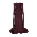 Marmar Halim Ruched Silk Georgette With Long Sleeve