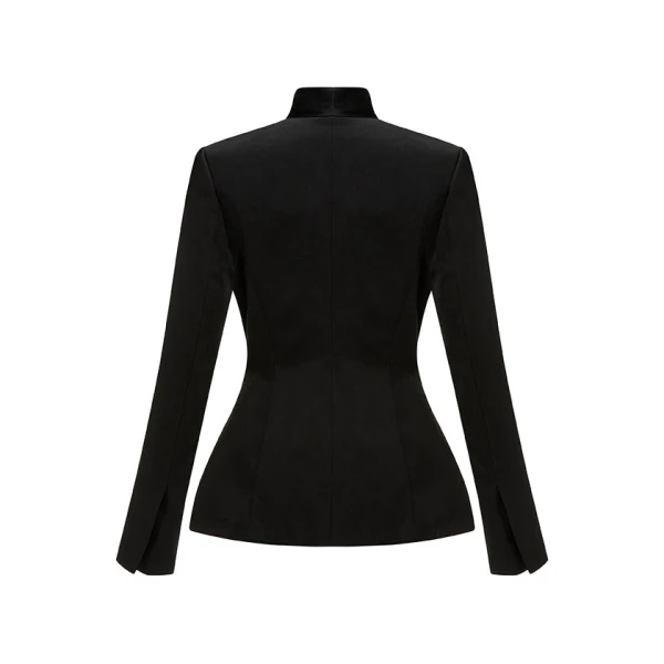 black duchesse satin jacket