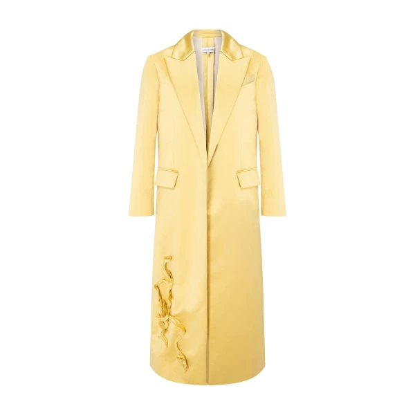 Satin Duchess Jacket With Embroidered Detail