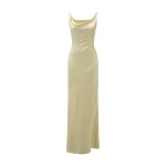 Marmar Halim Silk Crepe Draped Dress