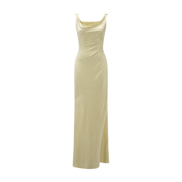 Marmar Halim Silk Crepe Draped Dress
