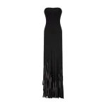 Marmar Halim Strapless Chiffon Dress With Embroidered Sequins