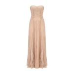 Marmar Halim Strapless Chiffon Dress