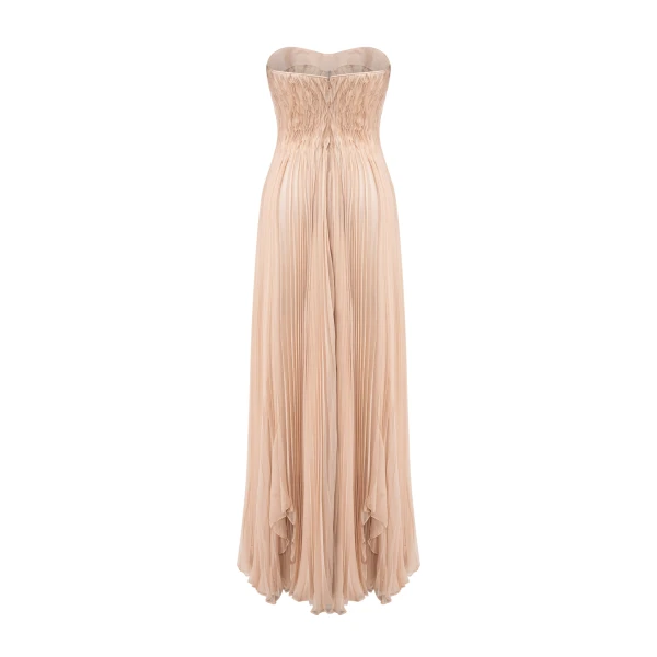 pink silk chiffon dress