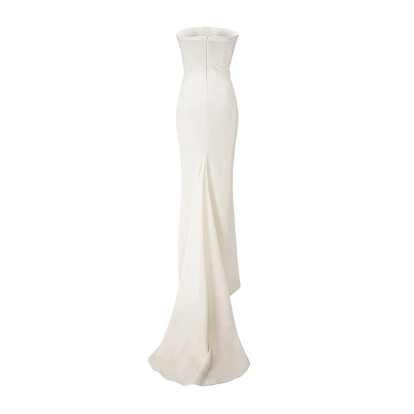 ivory crepe dress