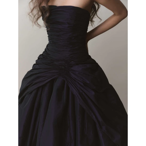 purple taffeta dress