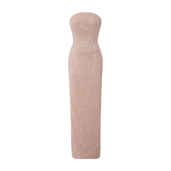 Marmar Halim Strapless Embroidered Dress in Pink