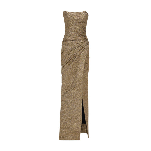 Marmar Halim Strapless Gold Dress