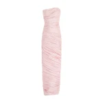 Marmar Halim Strapless Hand Pleated Draped Taffeta Dress