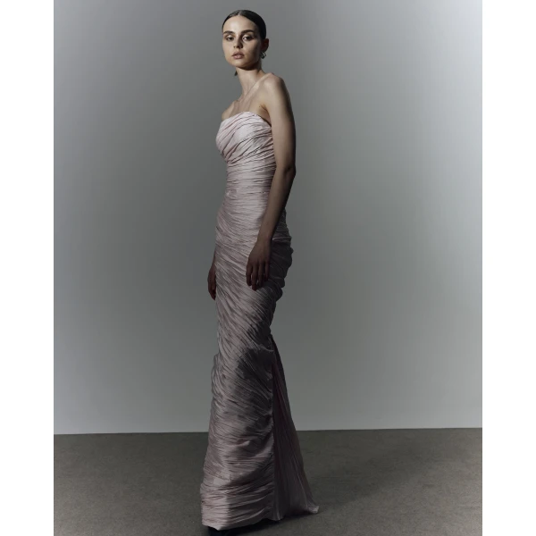 pink taffeta dress