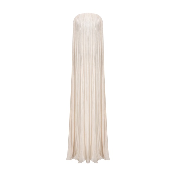 Marmar Halim Strapless Hand Pleated Silk Dress
