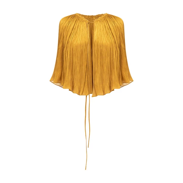 yellow silk dress