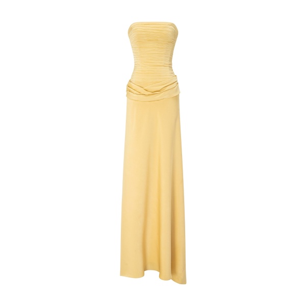 Marmar Halim Strapless Satin Dress