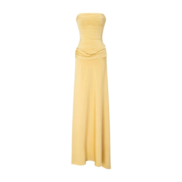 Marmar Halim Strapless Satin Dress