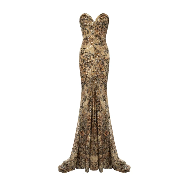 Marmar Halim Strapless Sequins Dress