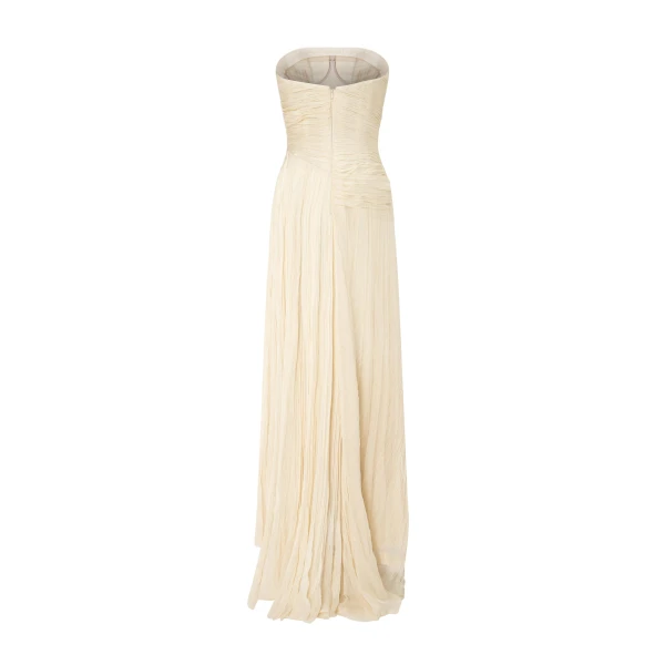 ivory silk georgette dress