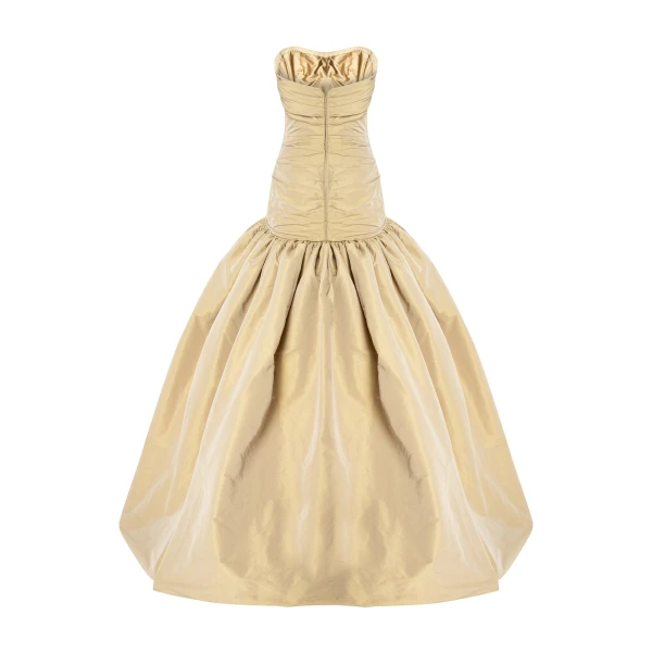 yellow taffeta dress