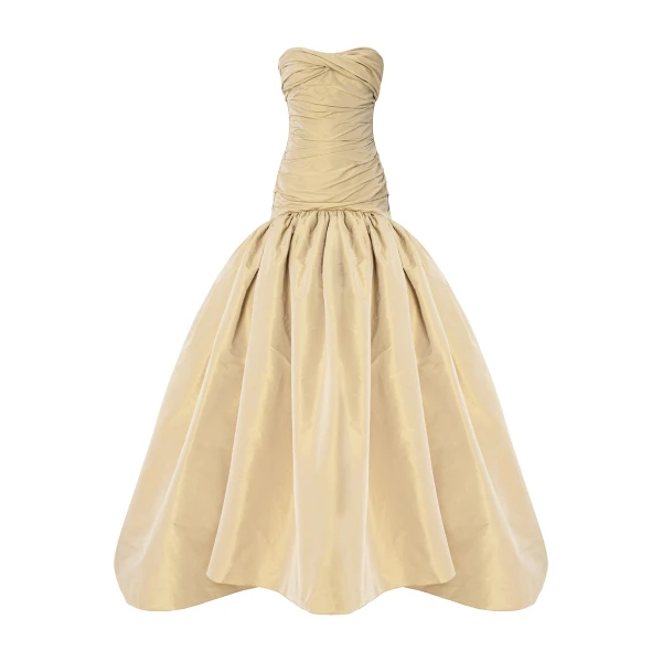 Marmar Halim Strapless Taffeta Dress