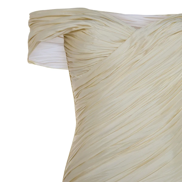yellow taffeta dress