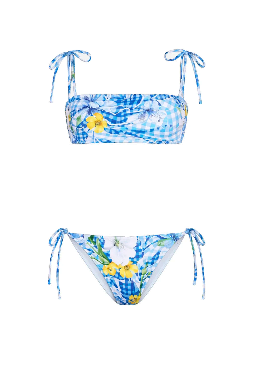 Mary Katrantzou Andress Bikini Fleur Blueberry - Beachwear - British Romantic Luxury at Luxury Shoes Mary Katrantzou bikini