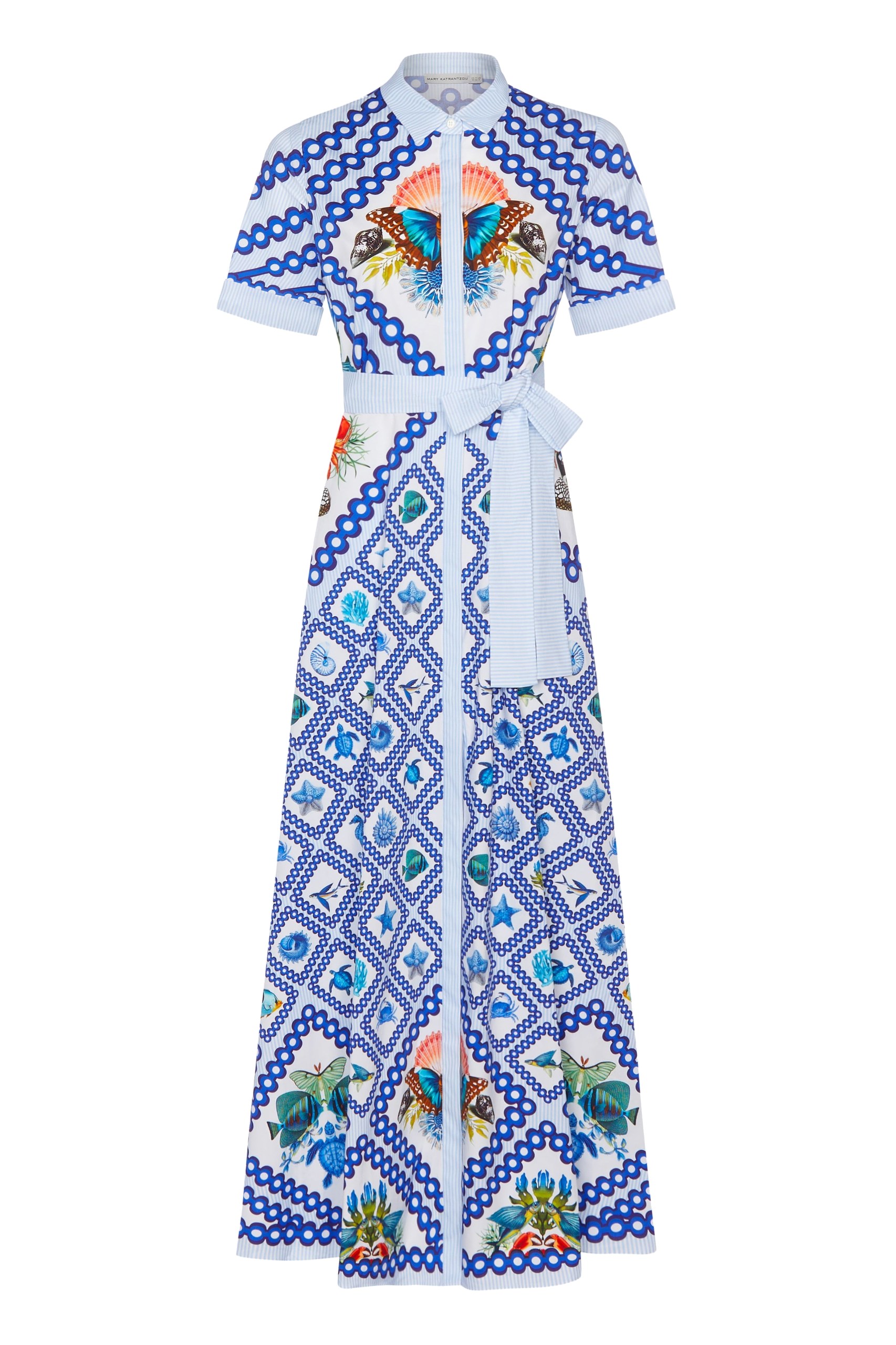 Mary Katrantzou Como Dress Blue Tiles - Dresses - British Romantic Luxury at Luxury Shoes Mary Katrantzou dress