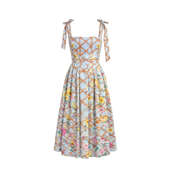 Iris Dress Blue Sky Lattice