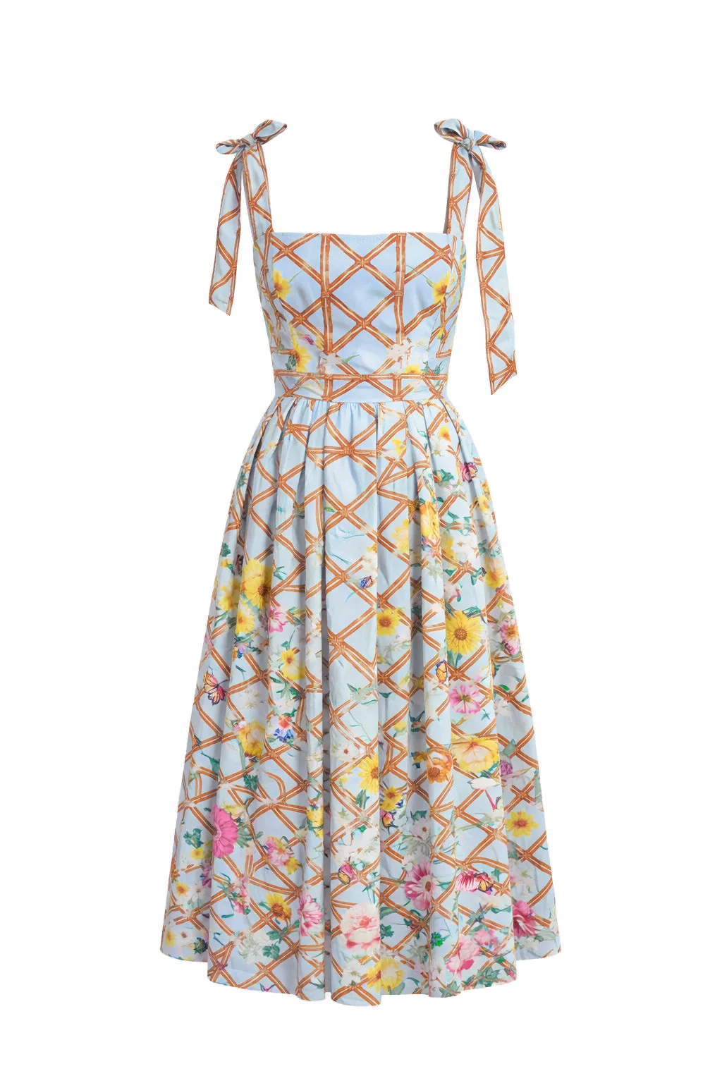 Mary Katrantzou Iris Dress Blue Sky Lattice - Dresses - British Romantic Luxury at Luxury Shoes Mary Katrantzou dress