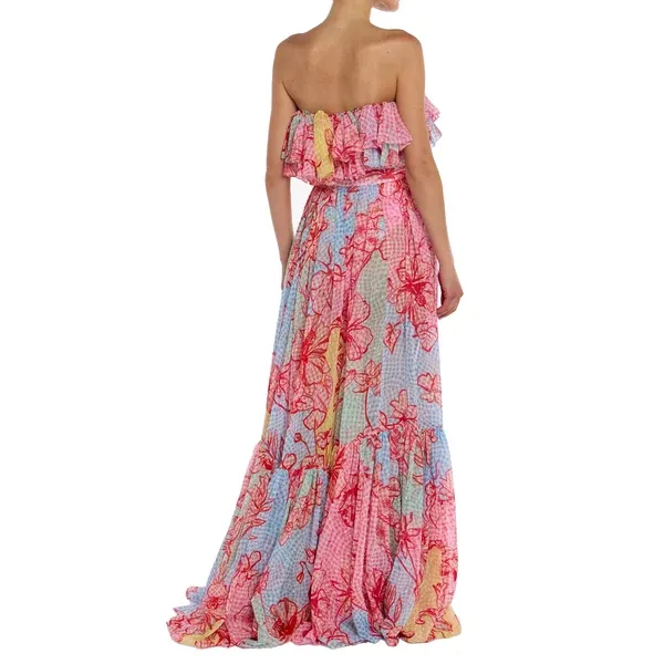 print dress and Mary Katrantzou SS26