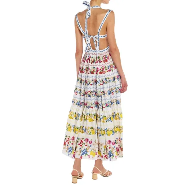 print dress and Mary Katrantzou SS26