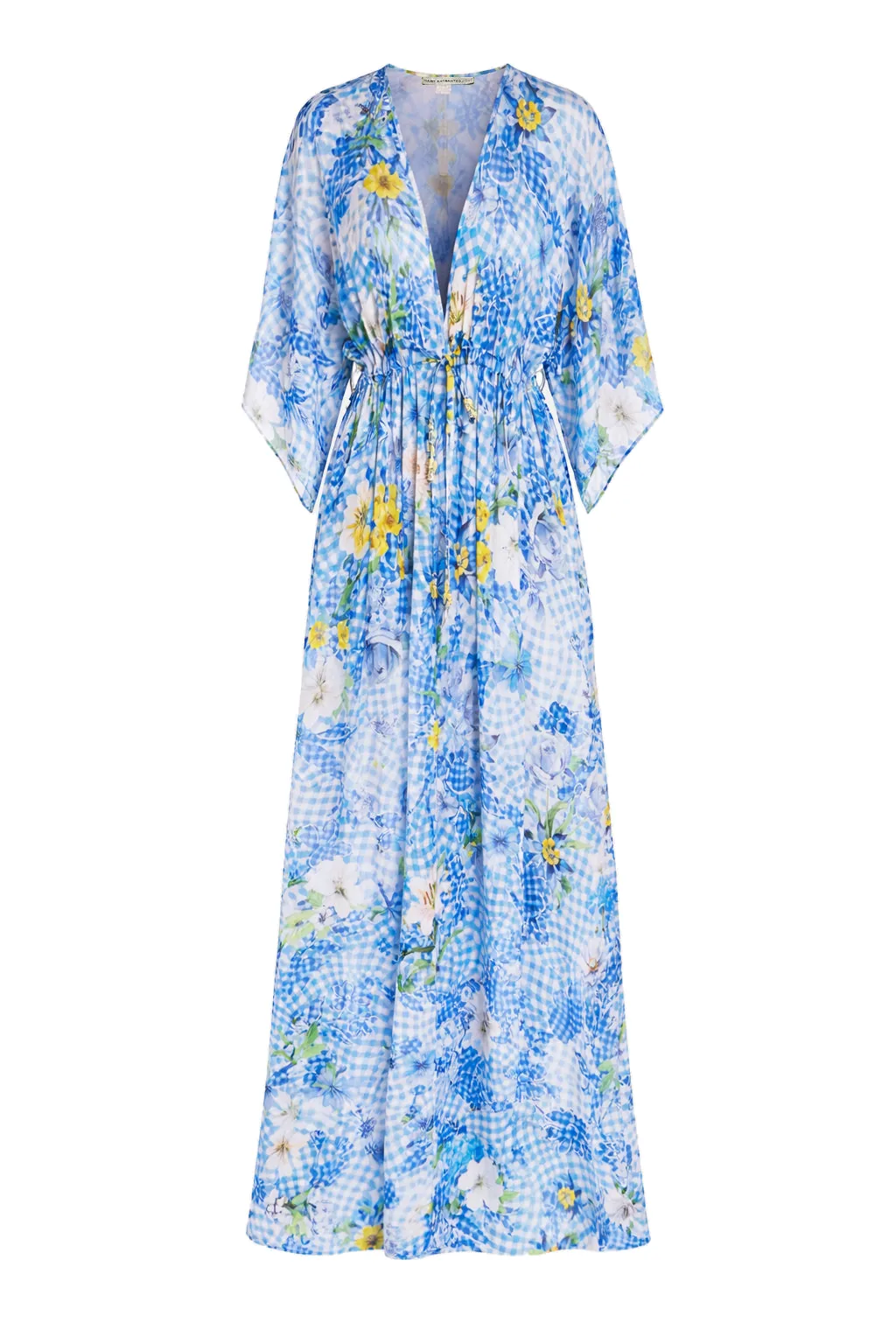 Mary Katrantzou Taormina Kaftan Dress Fleur Blueberry - Dresses - British Romantic Luxury at Luxury Shoes Mary Katrantzou dress