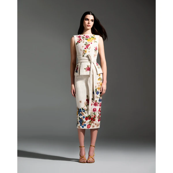 Mary Katrantzou Sequin Tweed Fruitavola