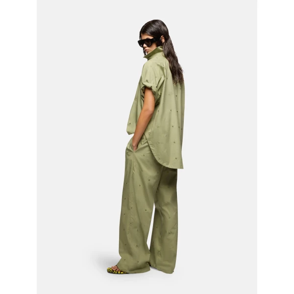 Attico military green trousers