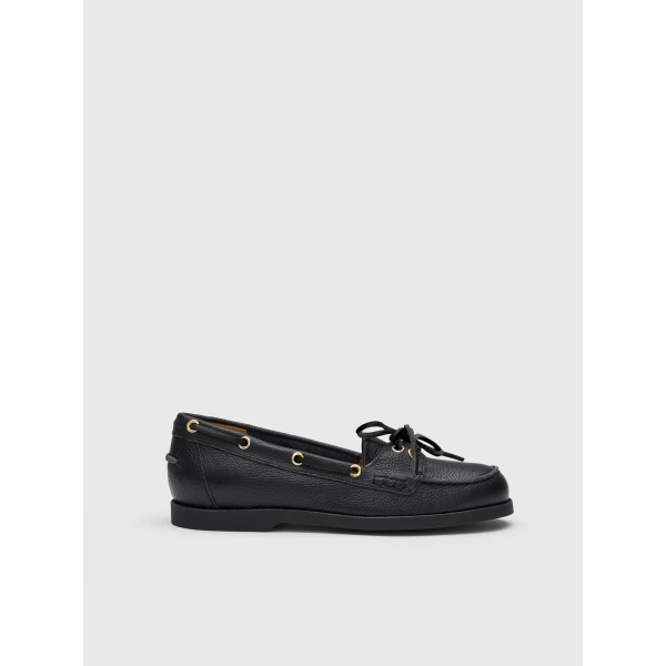 ATP Atelier Nesso in Black Boat Shoes