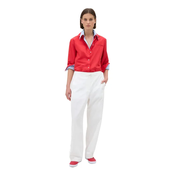 Barrel Leg Cotton Pant