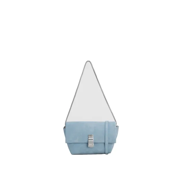 Etta Suede Mini Clutch Blue Bird