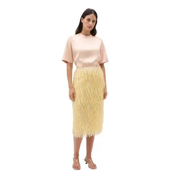 Feather Jacquard Skirt
