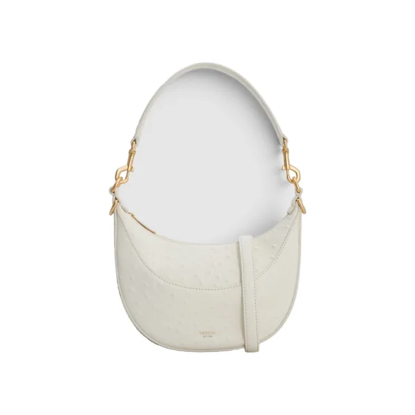 Florence Texture Small Shoulder Bag Warm White