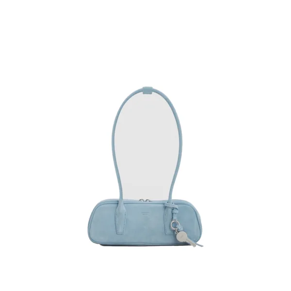 Louisa Suede Mini Baguette Blue Bird