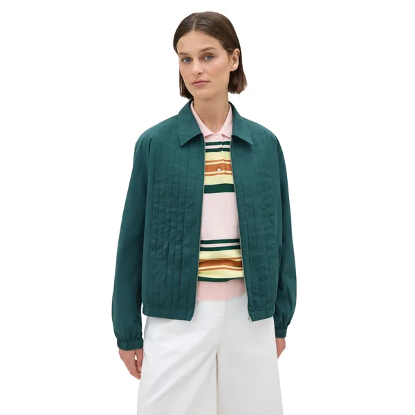 Pleated Bomber Shirt