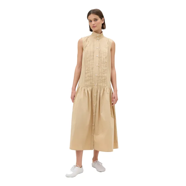 Pleated Drop Waist Dress