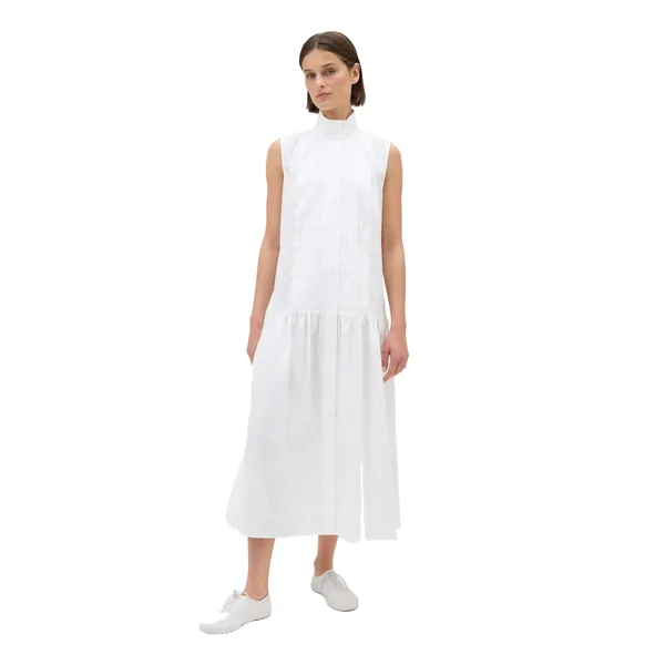 Pleated Drop Waist Dress
