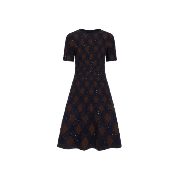 Argyle Knit Dress