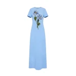 Oscar de la Renta Beaded Chiné Cosmos Embroidered Caftan | Kimono | Luxury Shoes 