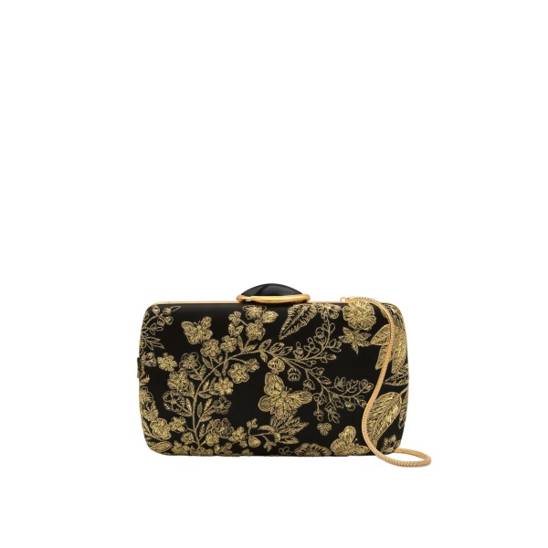 Oscar de la Renta Butterfly Embroidered O Minaudière