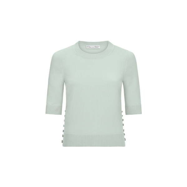 Oscar de la Renta Button Detail Pullover | Knitwear | Luxury Shoes 