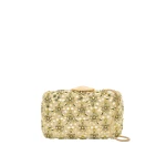 Oscar de la Renta Crystal & Glass Embroidered O Minaudière