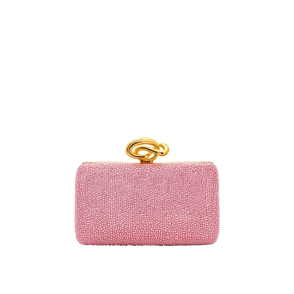Pink clutch bag