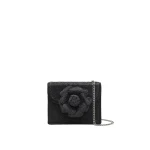 Oscar de la Renta Crystal Pavé Mini TRO Bag in Black